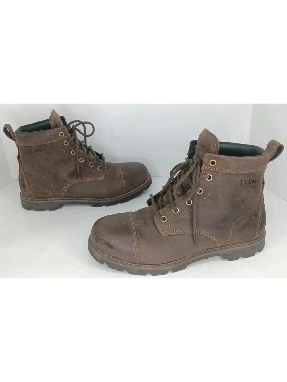 L.L. Bean East Point Tek 2.5 Hiking Boots Mens 9M Leather Trail 501923 Cap-Toe